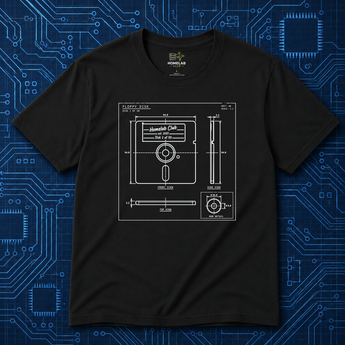 5.25 Floppy Blueprint T-Shirt