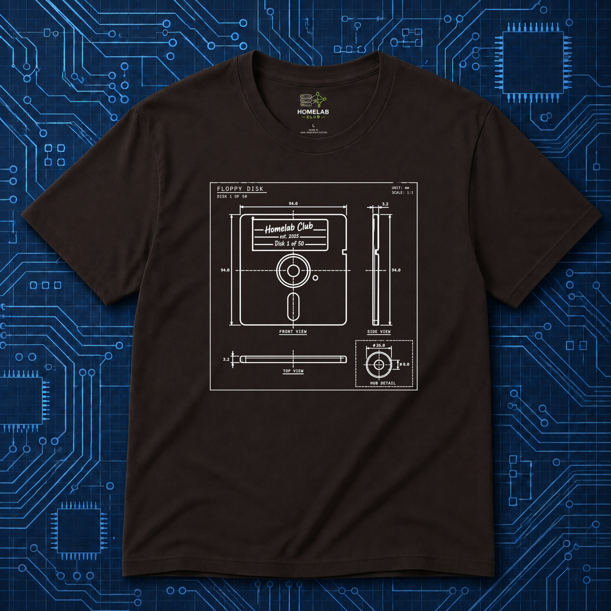 5.25 Floppy Blueprint T-Shirt