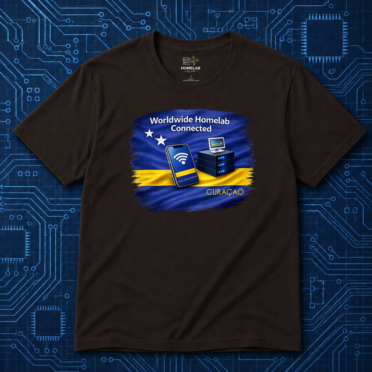 Worldwide Homelab Connected T-Shirt | Blue Waves Edition 2026