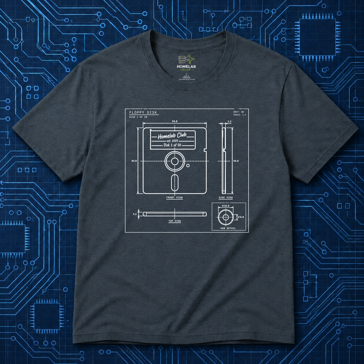 5.25 Floppy Blueprint T-Shirt