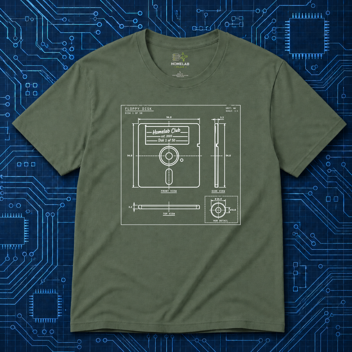 5.25 Floppy Blueprint T-Shirt