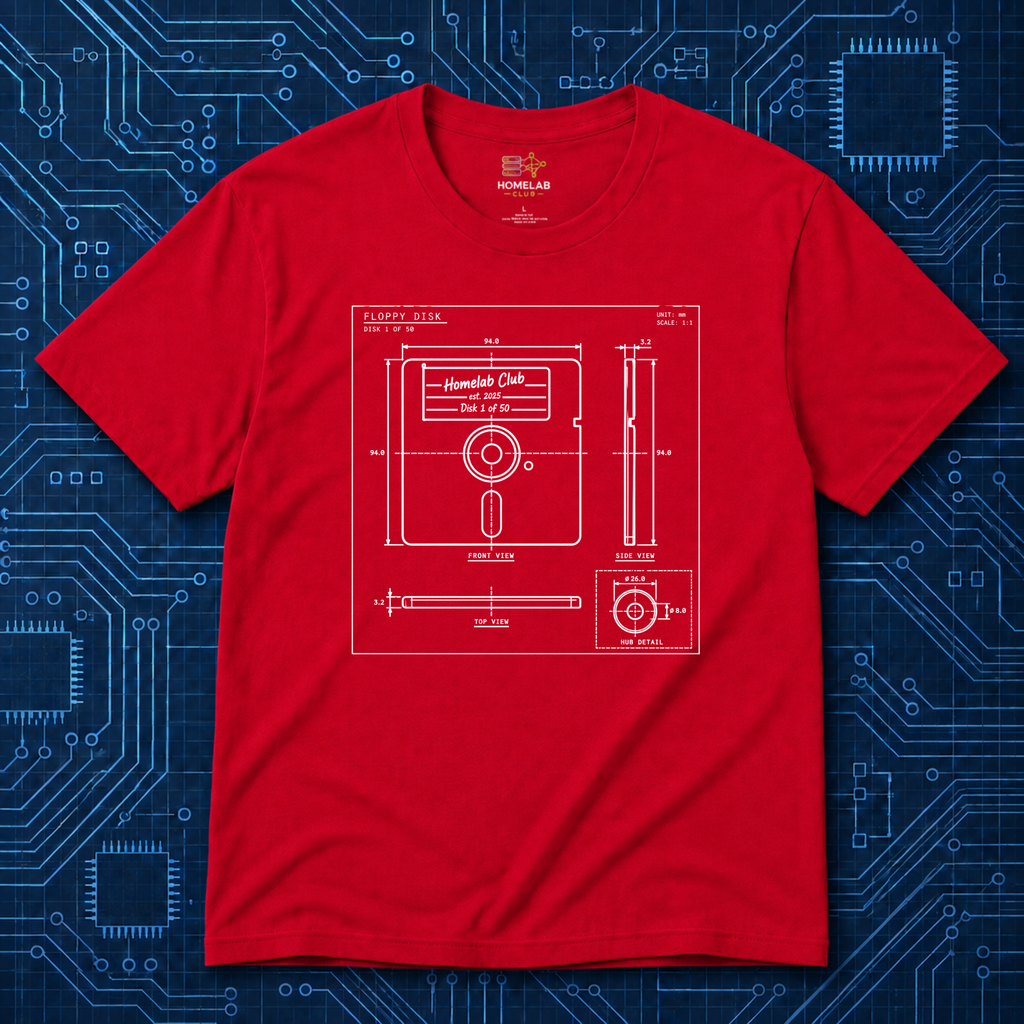 5.25 Floppy Blueprint T-Shirt