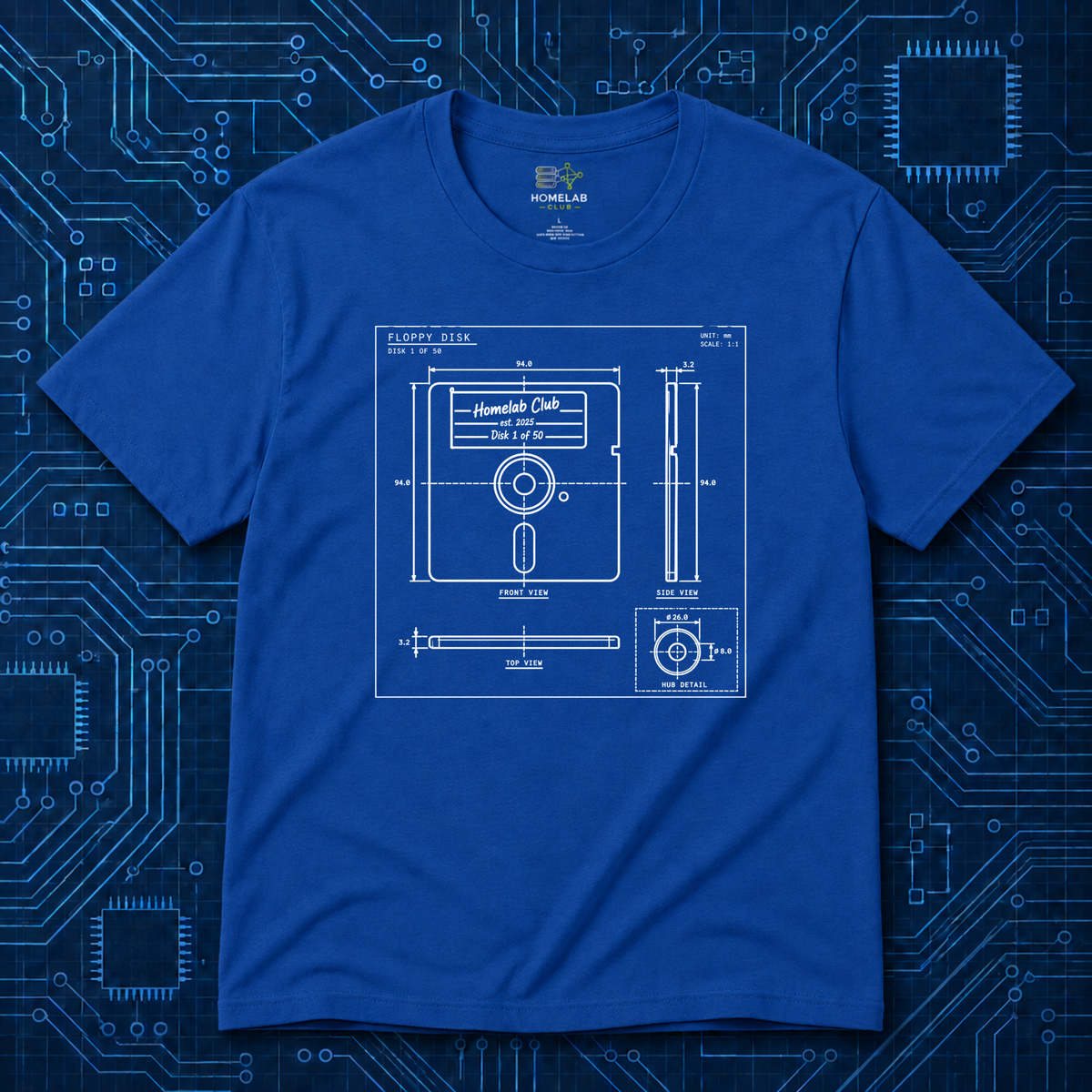 5.25 Floppy Blueprint T-Shirt